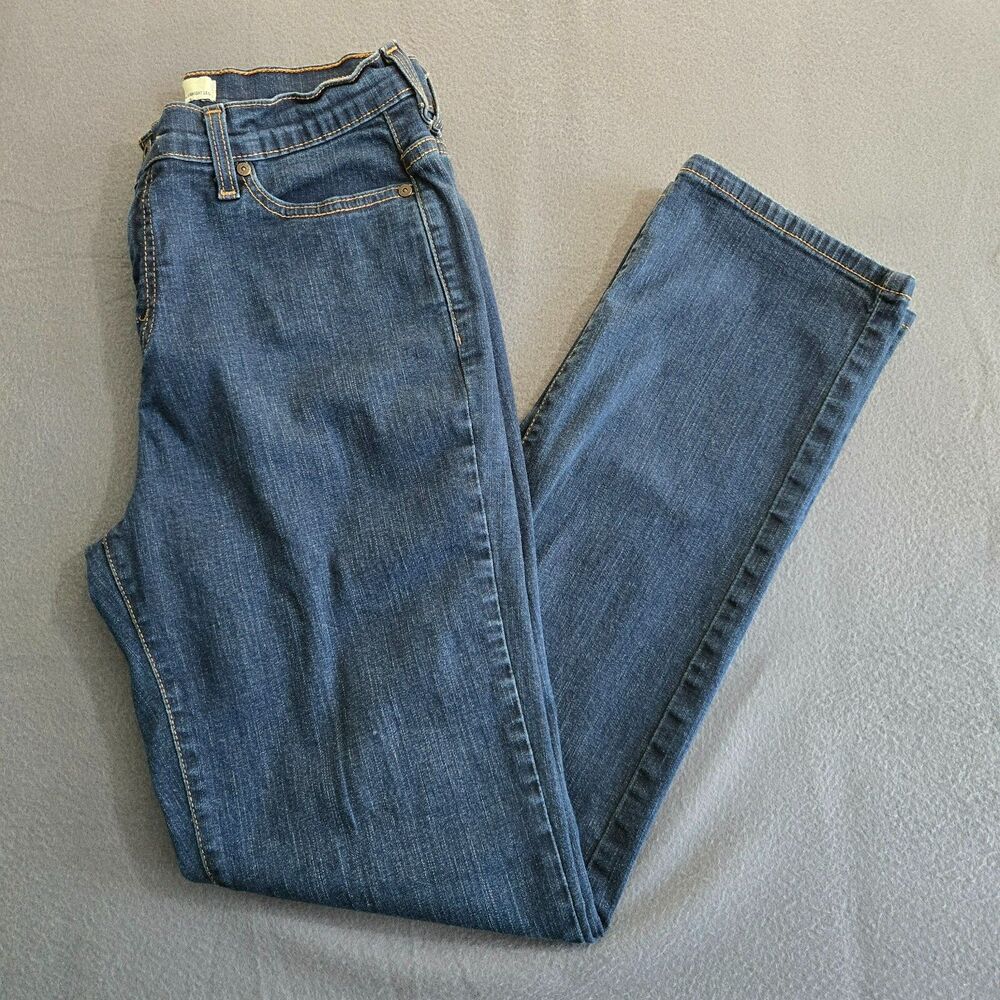 Levi's 512 Women 12M Perfectly Slimming Dark Wash High Rise Straight Leg Jeans